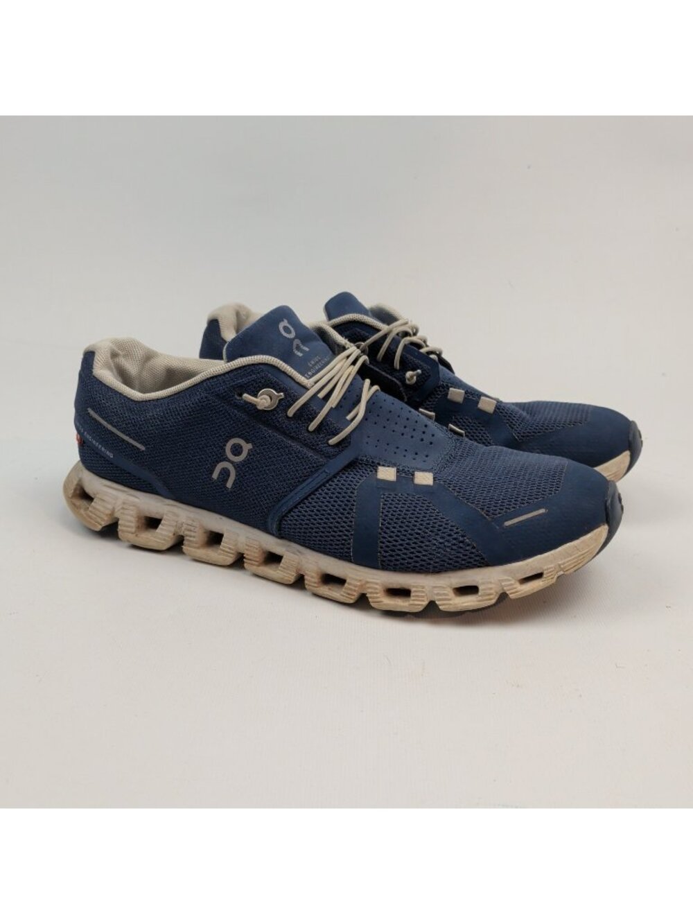 On Cloud 5 Women’s Road Running Shoes Size 9.5 Denim Blue And White Speed Laces